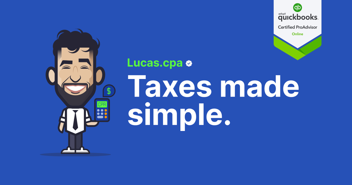 Taxes Made Simple. Lucas CPA logo