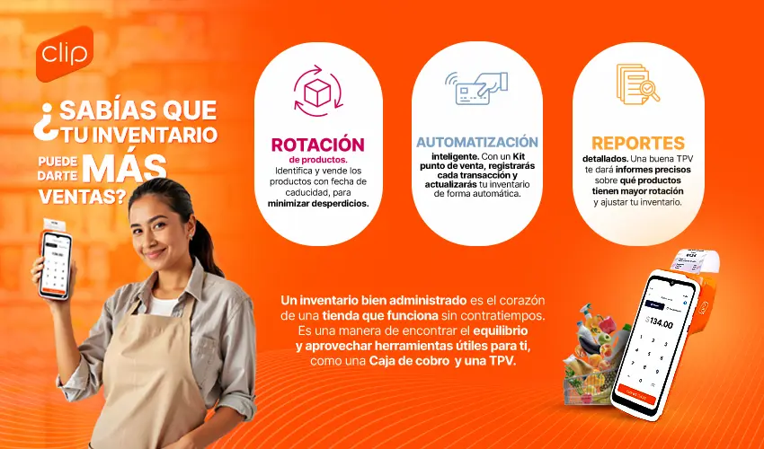 Empleada enseñando las ventajas de realizar un inventario