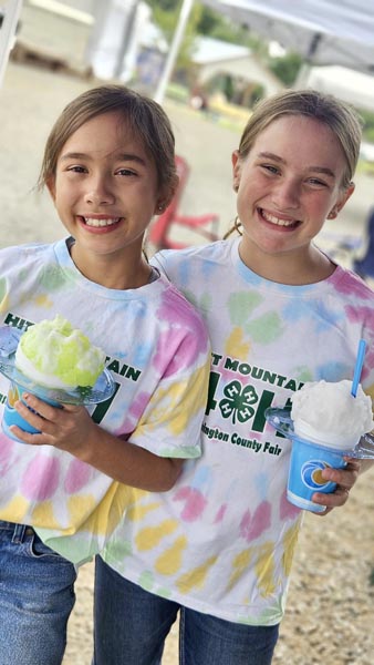 One of the best things about fair - SNOWCONES! Photo credit: Hitt Mountain 4-H.