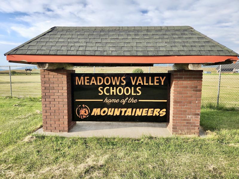 New signage at Meadows Valley Schools campus. Photo credit: Rachel Reynaga