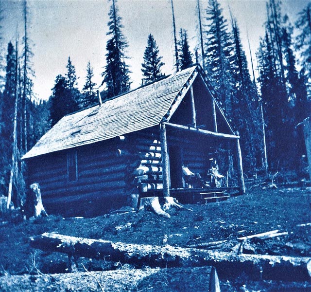 Unidentified buildings at Black Lake.