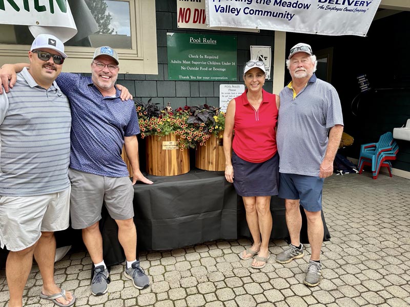 First Place Golf Team: Nick Waggoner, Jacques LaFay, Tina Taylor, and Ric Coles. Photo credit: Laura Silkworth