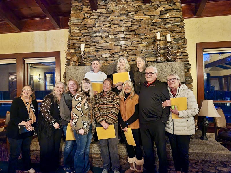 TOP L-R: Elisa Leigan with MV Farmer’s Market, Penny Steadham and Jane Finan with MV Youth Advocacy Coalition (YAC); Bottom L-R Coordinator Candace Soderston, Mayor Julie Good representing MV Library and MV Early Learning Foundation, Kimberly Dalrymple with MV School Music Department and representing the art department, Shiloh Ryker with Ignite Idaho, Jen Dummar of Payette Lake Ski Club, Kim Willeman with Idaho Sled Dog Challenge, CEO Tom Anderson, Ellen Wagner with MV Community Center. Photo credit: Rachel Reynaga.