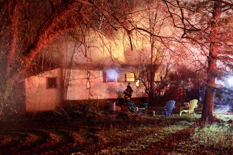 A fire destroyed the home at 200 N Railroad in Council on Thanksgiving.Photo credit: Nate Estes