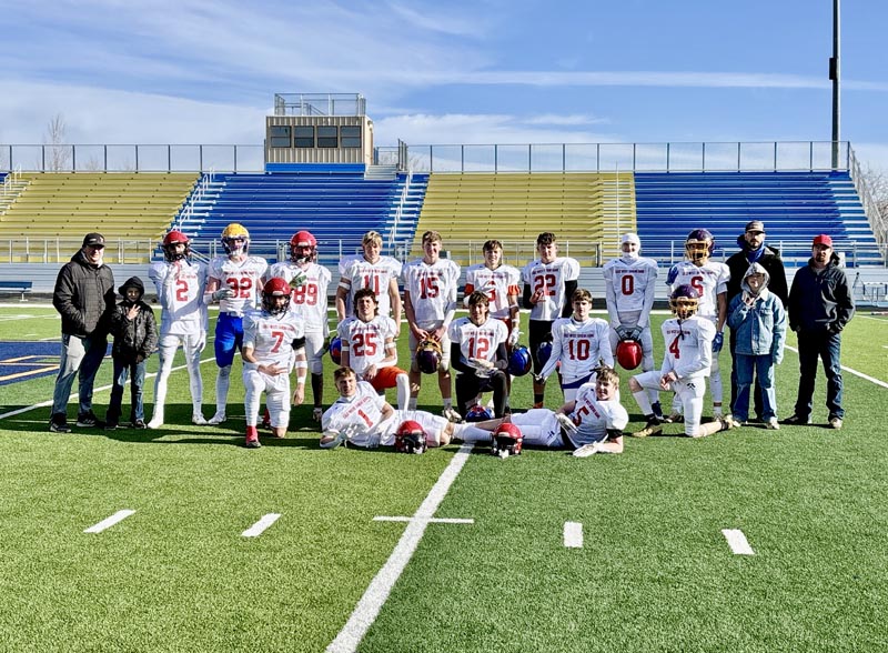 The All Star East-West Shrine game was played this past Saturday in Middleton. Players from Council and Tri-Valley and other Long Pin Conference teams played together against the Western Idaho Conference. The Long Pin players won 58-0. Photo credit: Lumberjack Sports