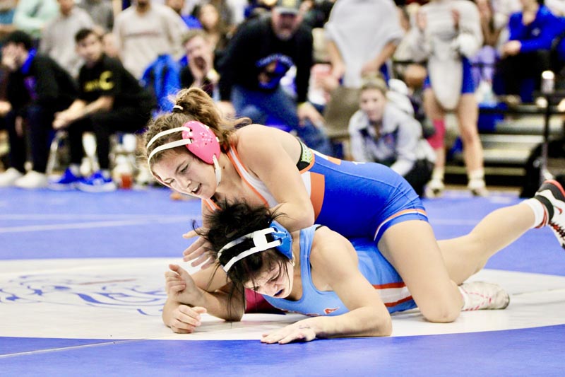 Tri-Valley wrestler Audry Winkles competes in the Calhoun Classic on December 12-13.Photo credit: Abby Ochoa.