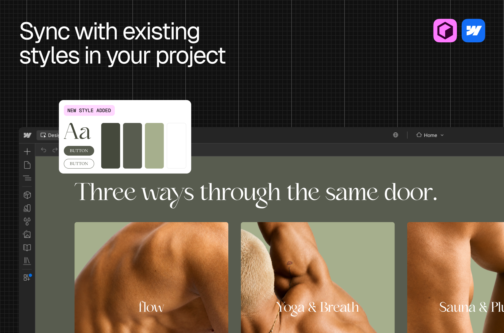 Sync with existing styles in your project