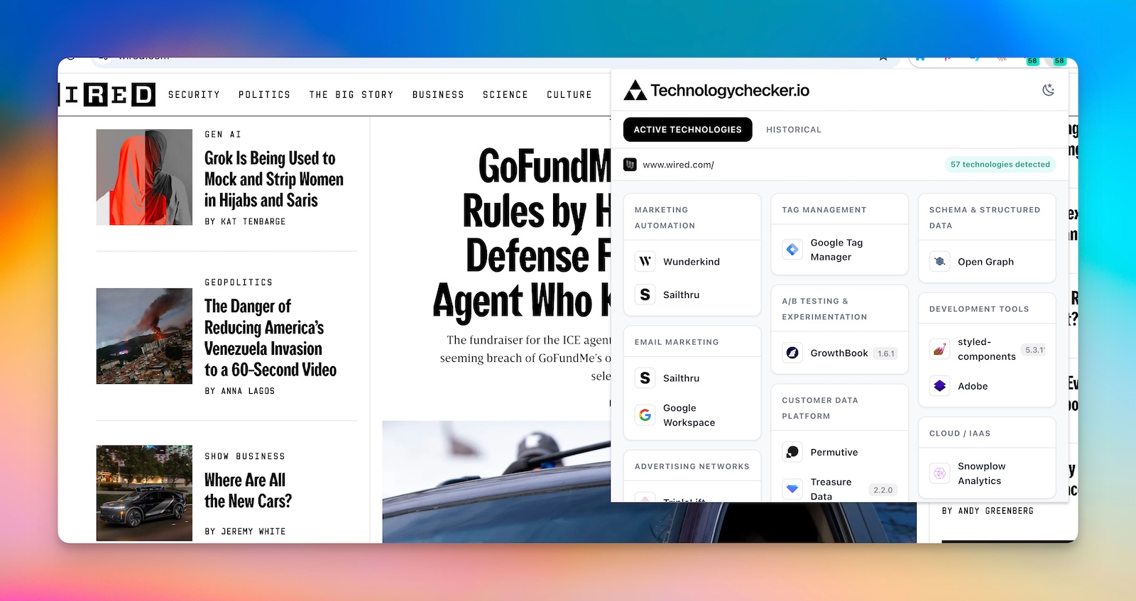technologychecker.io chrome extension