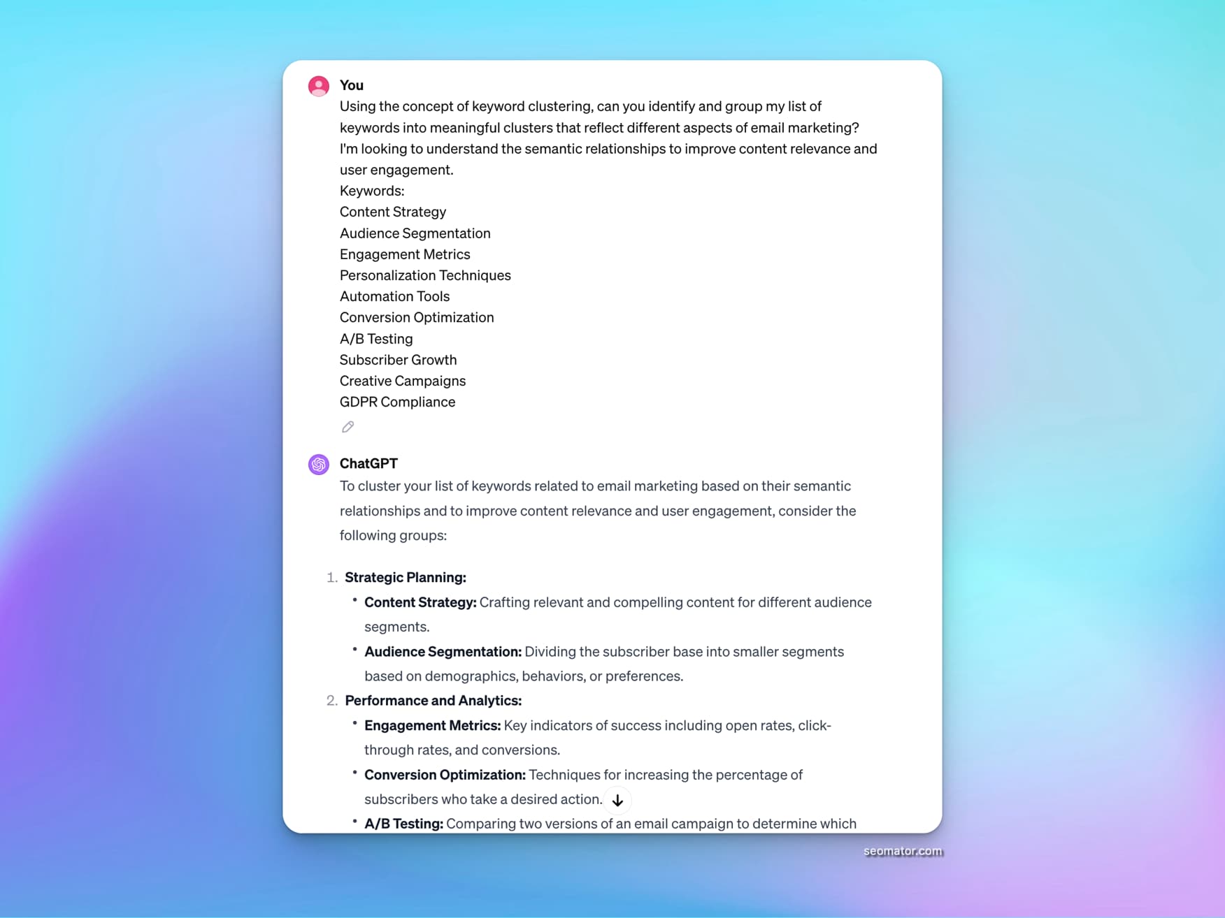 Semantic keyword relationships mapped for topical authority building