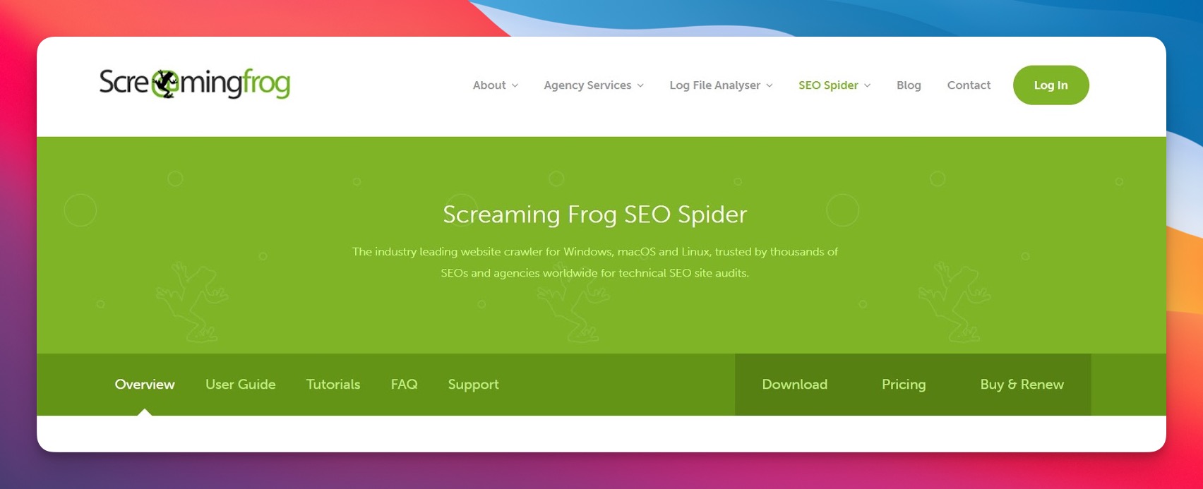 Screaming Frog SEO Spider Crawl-Ergebnisse zeigen URL-Struktur, Response-Codes und Meta-Daten-Analyse
