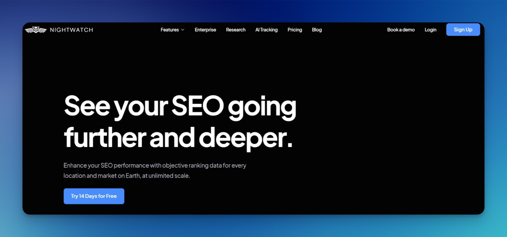Nightwatch SEO-Monitoring-Tool mit Keyword-Rank-Tracking und anpassbaren Reporting-Funktionen