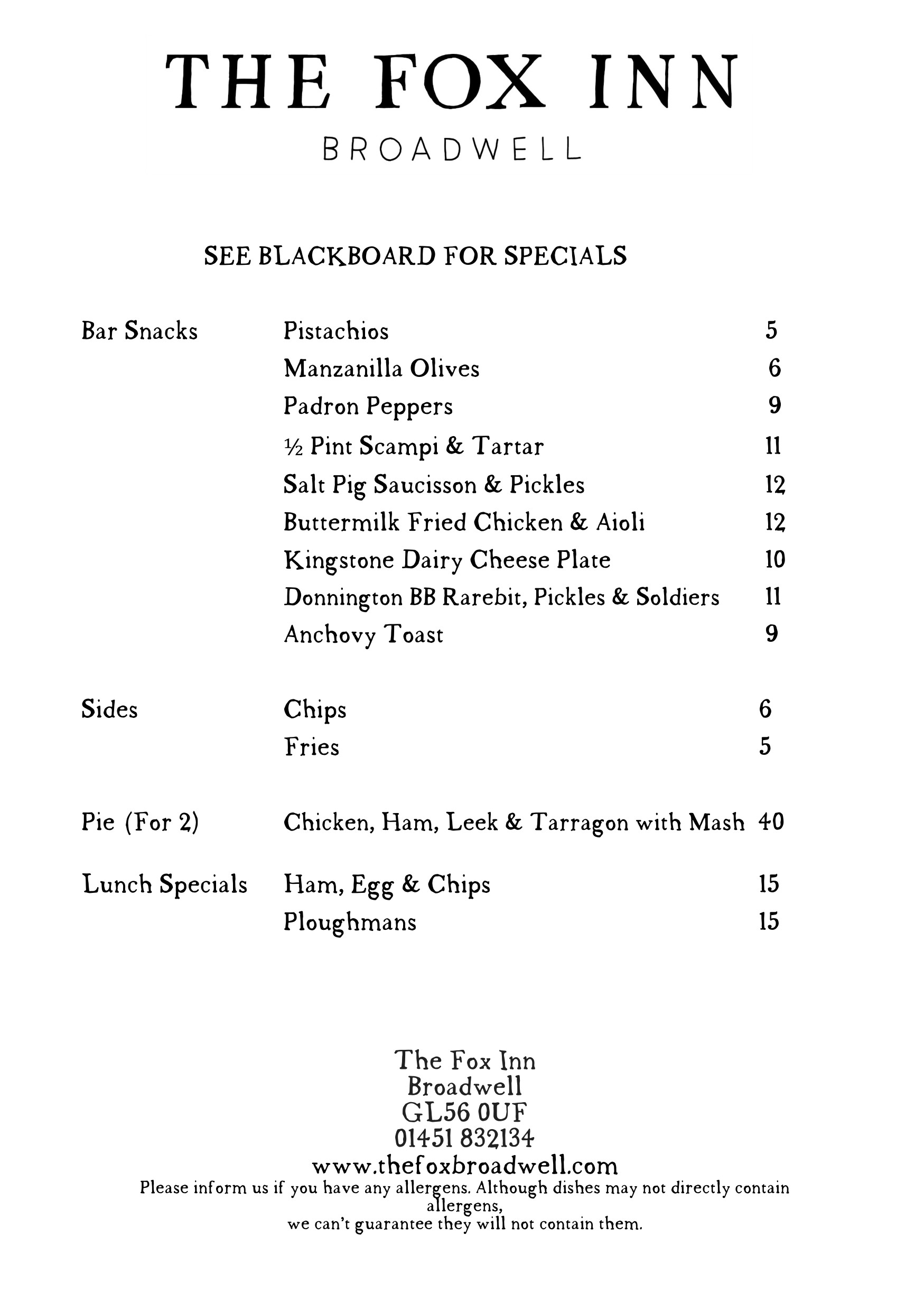 Bar Snacks