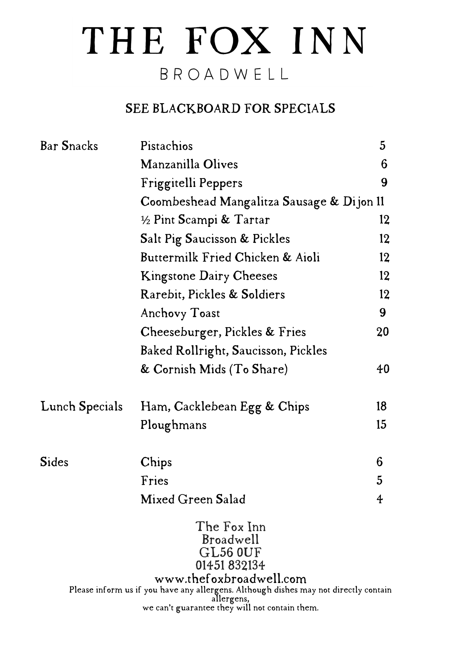 Bar Snacks