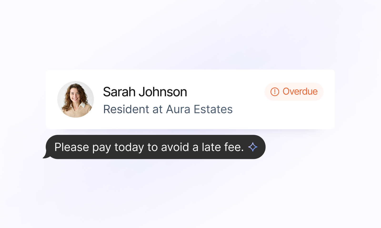 Image of Message coming from Sarah Johnson