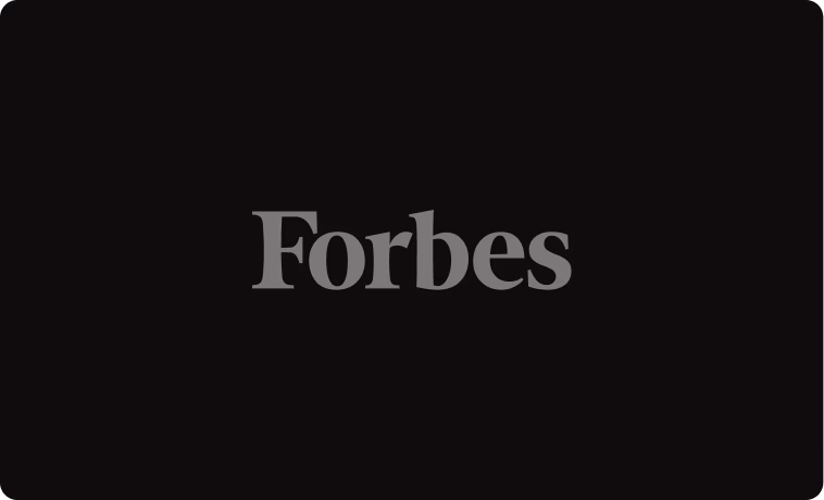 Image of Dark black rectangle with Forbes logo on the front