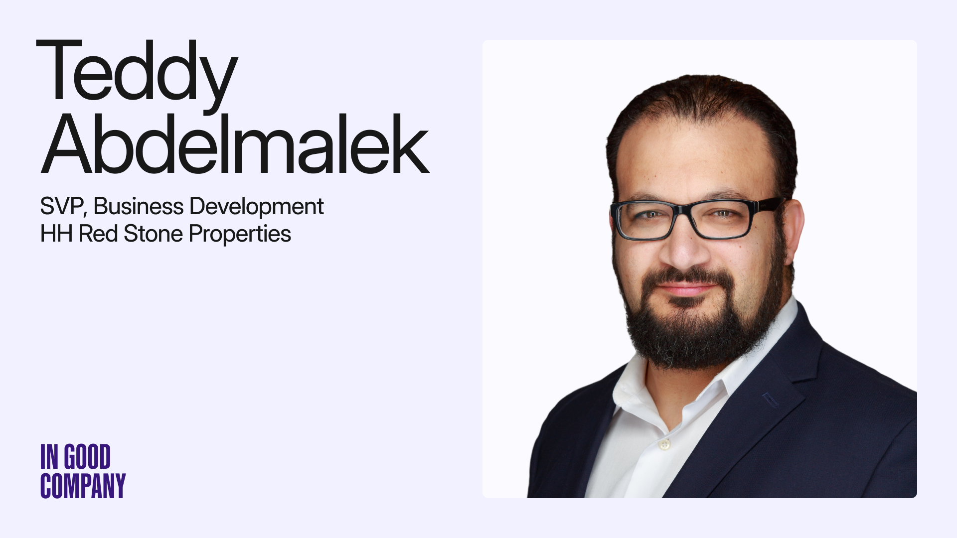 Square showing the speaker with their name on the square and the title next to their name