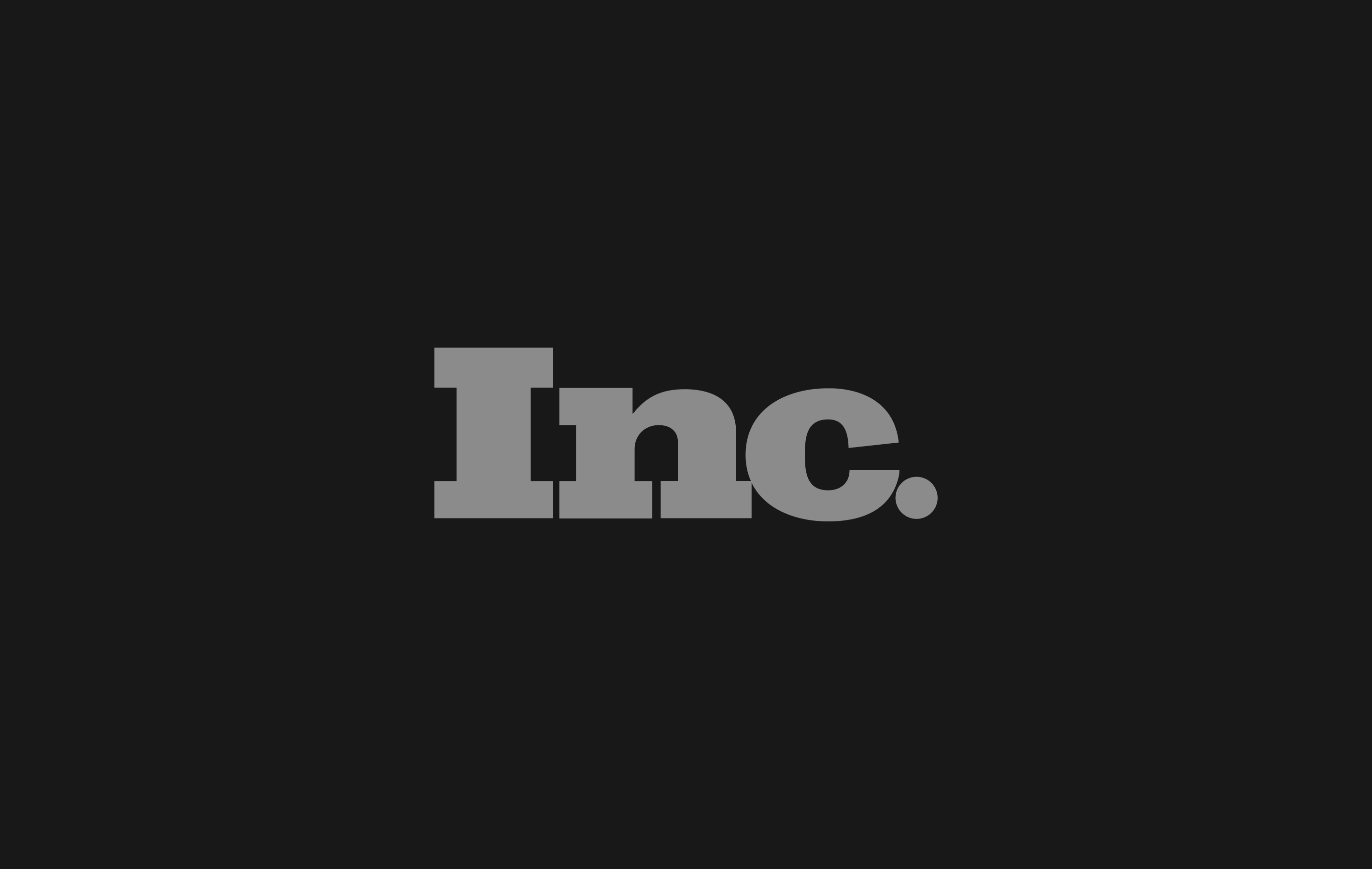 black square with soft gray color of major logo like fox business or forbes