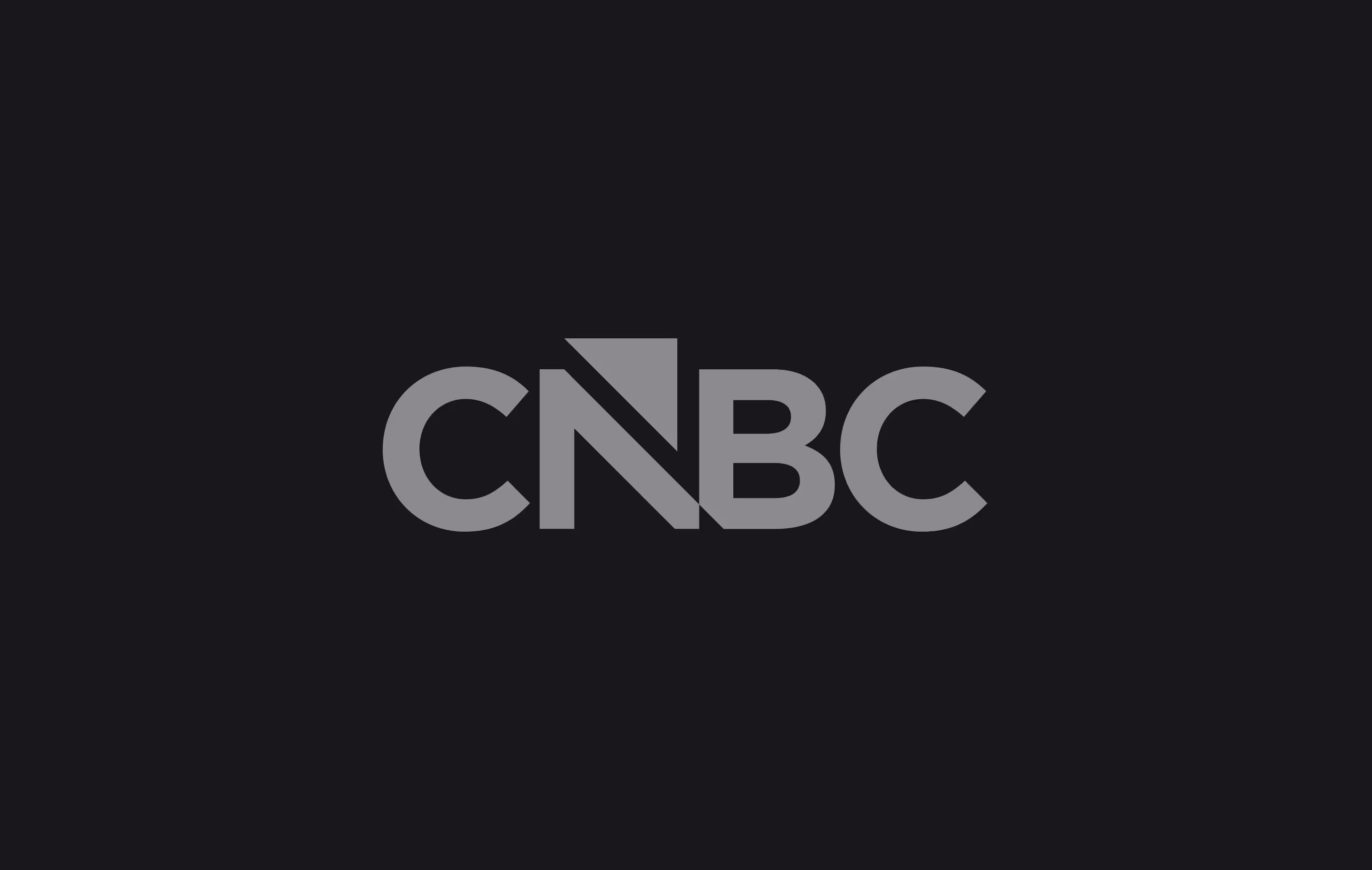 black square with soft gray color of major logo like fox business or forbes