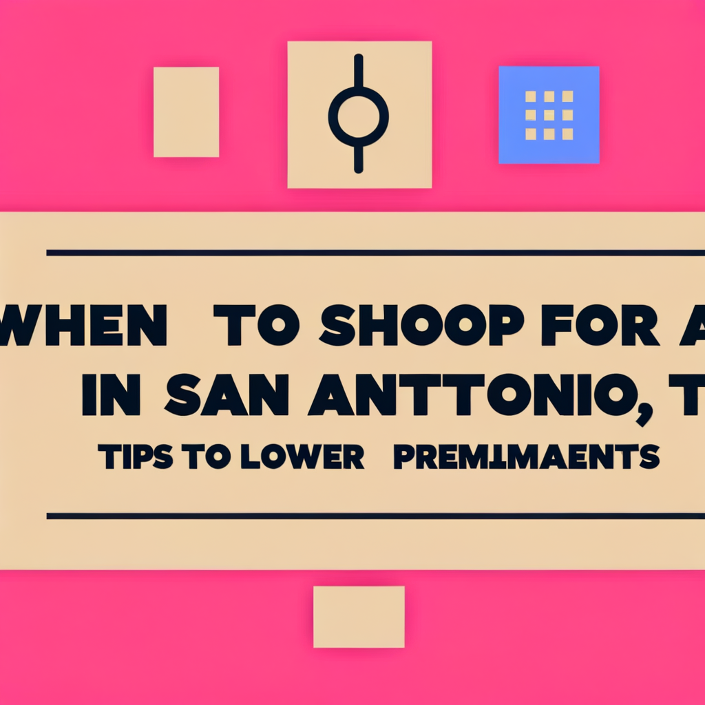When to Shop for Auto Insurance in San Antonio, TX, and Tips to Lower Premium Payments