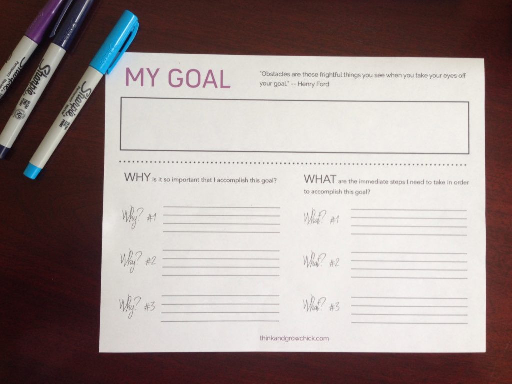 know your why goal setting worksheet