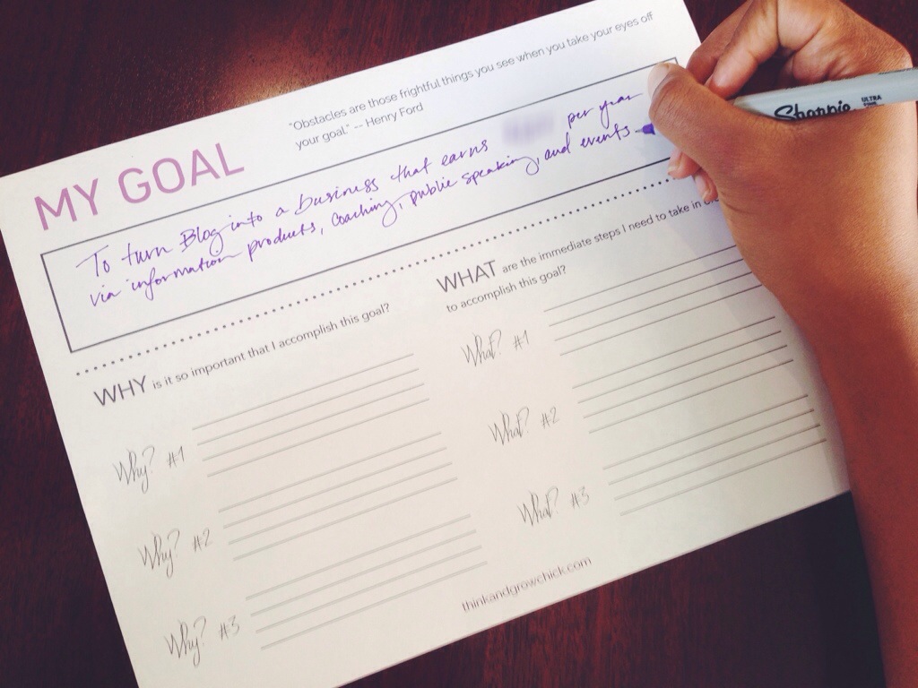 know your why goal setting worksheet