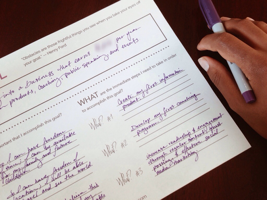 know your why goal setting worksheet