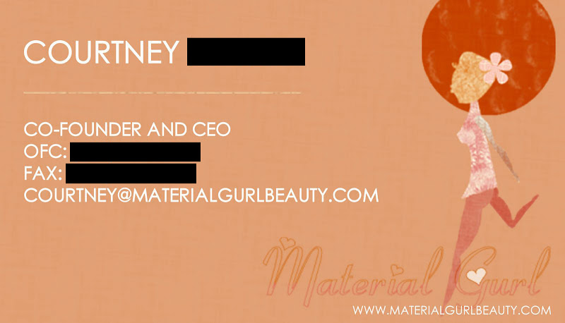 material gurl biz card
