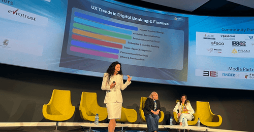 Marina Shideroff presenting at DigiPay