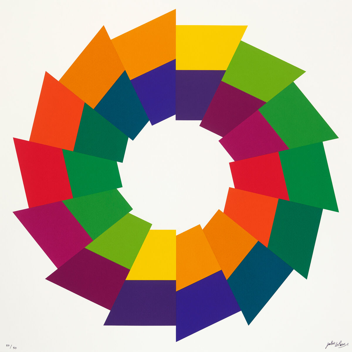 Julio Le Parc, Thème 90, 2025/2026. Screen print produced for Tate on the occasion of Julio Le Parc: Light. Colour. Action.