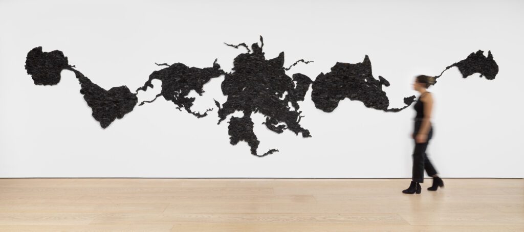 Teresita Fernández, Island Universe 2, 2023, charcoal. Collection of the Vancouver Art Gallery, Acquisition Fund. Photo: Dan Bradica. Courtesy Lehmann Maupin, New York, Seoul and London.