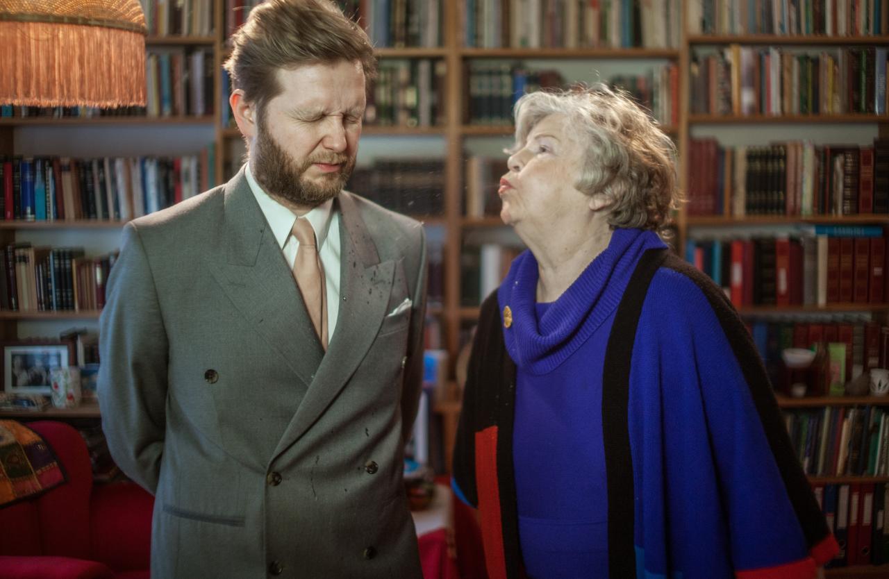 Ragnar Kjartansson with Guðrún Ásmundsdóttir in Me and My Mother, from the exhibition Ragnar Kjartansson: Mercy at NGV International.