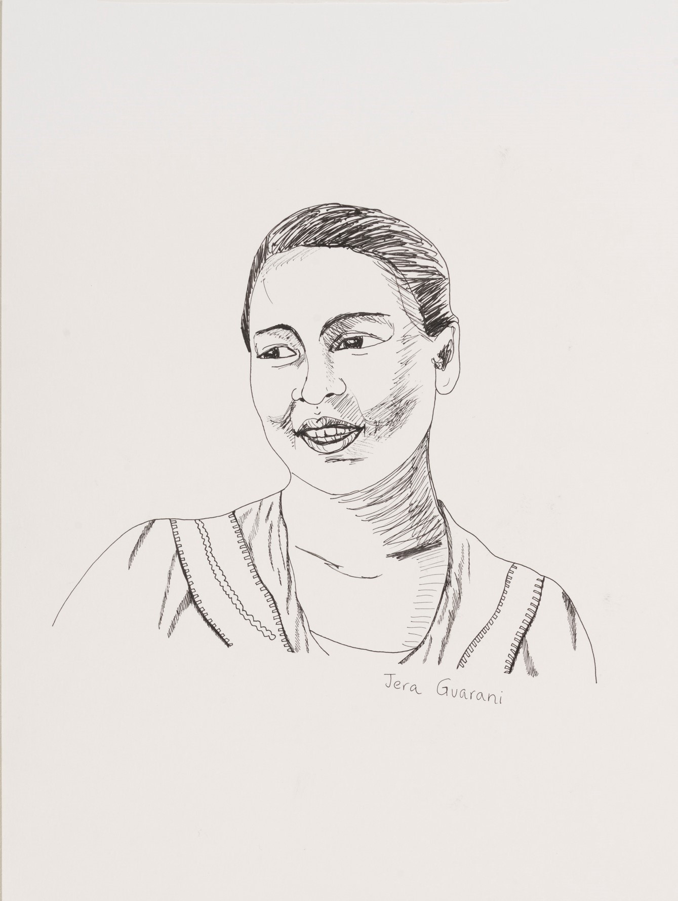 Carolina Caycedo, Jerá Guarani, Minha linhagem feminina brasileira de luta, from the series Genealogia da luta, 2018–19. MASP collection. Photo: Eduardo Ortega.