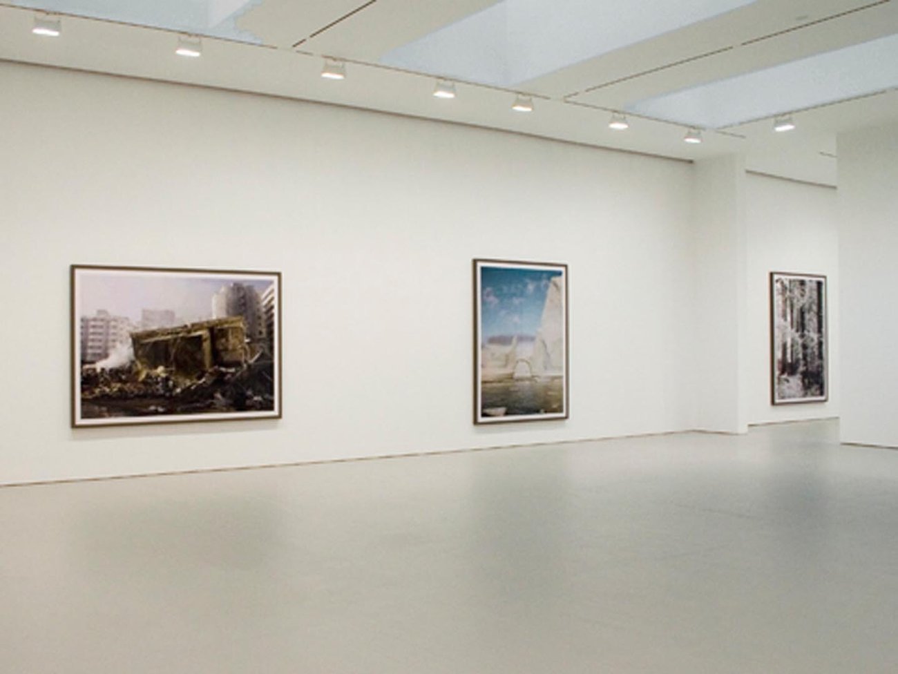Installation view of Thomas Ruff’s JPEG photographs at David Zwirner, New York, 2007