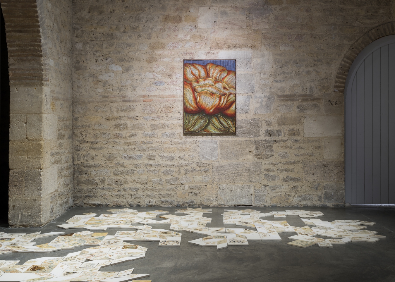 Installation view of Emma Reyes works in Pollen at CAPC Bordeaux 2025