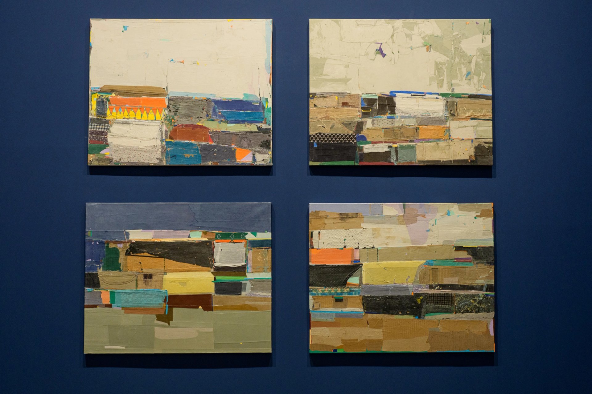 Mohammed Joha collages displayed at In Minor Keys Venice Biennale 2026