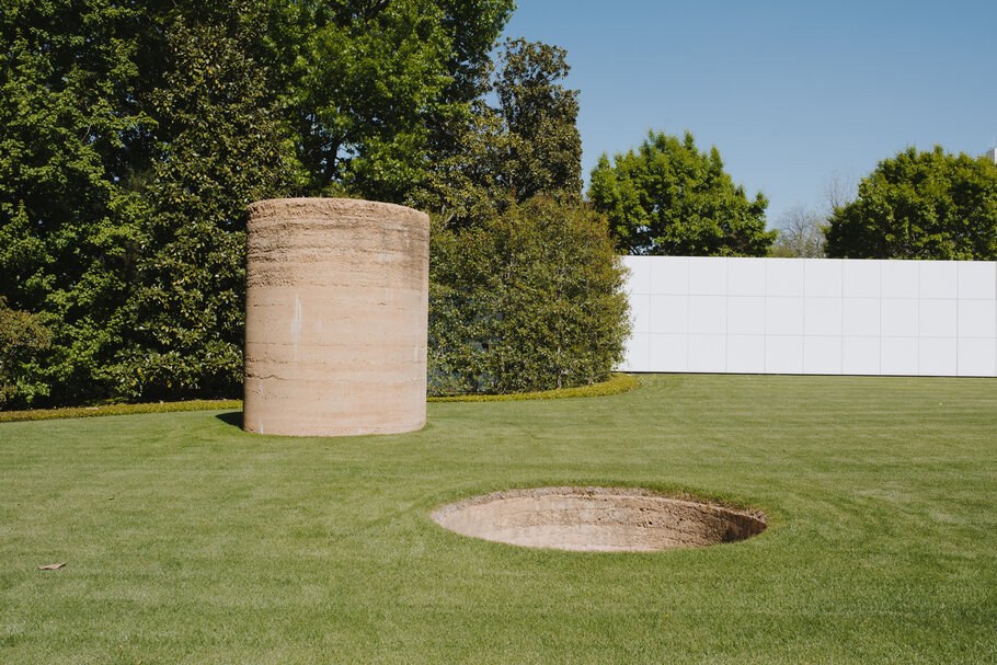 Nobuo Sekine Phase Mother Earth installed on the lawn at the Rachofsky House