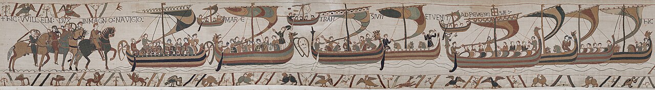 Bayeux Tapestry crossing Channel scene