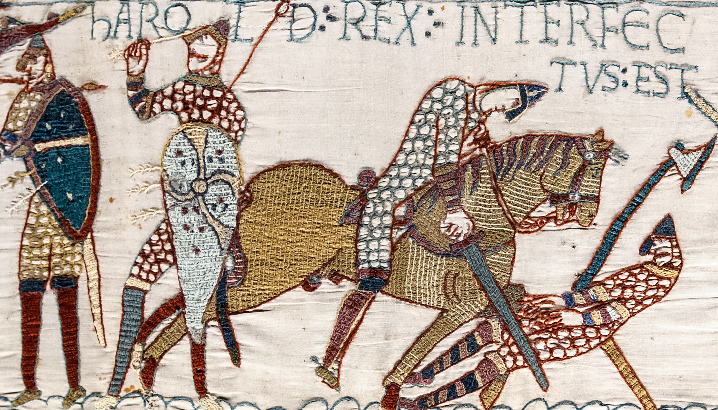 Bayeux Tapestry death of Harold scene