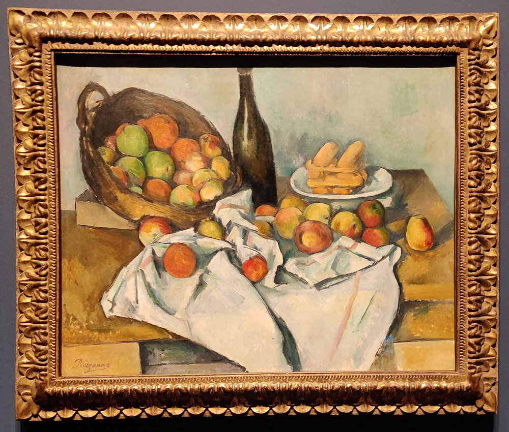 Paul Cézanne still life with basket and apples