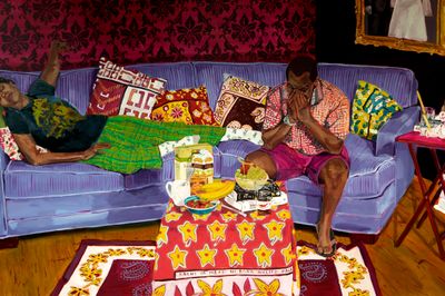 Wangari Mathenge painting in gallery context