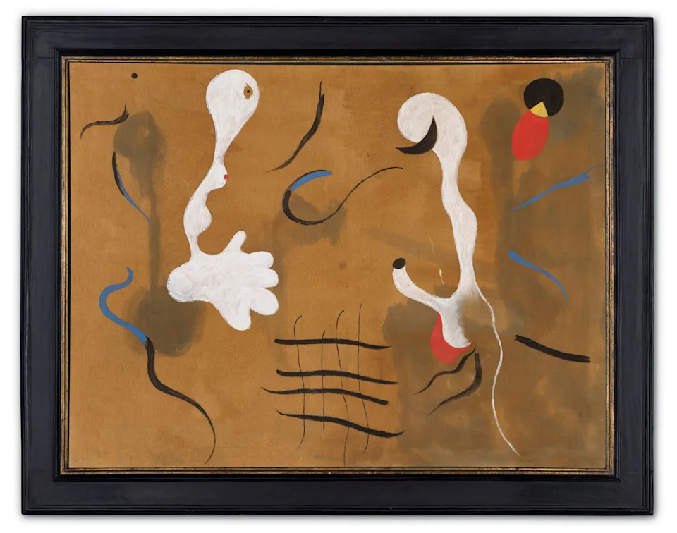Joan Miro Peinture Les amants Adam et Eve 1925 Peter Simon Collection