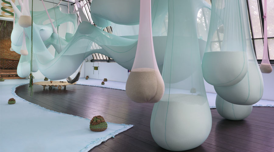 Ernesto Neto installation from the TBA21 Collection at TBA21–Augarten, Vienna, 2015. Photo: Jens Ziehe; courtesy TBA21.