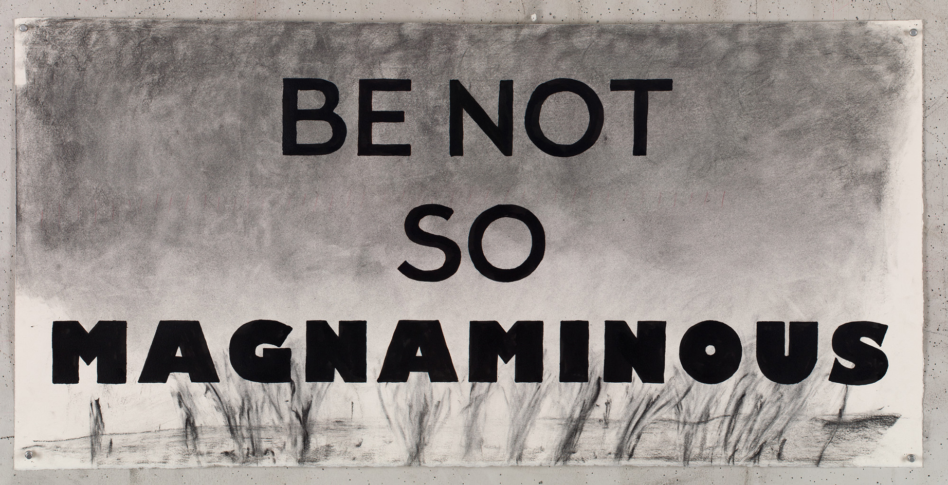 A text-and-charcoal work in William Kentridge’s Johannesburg studio. Photograph: Nico Krijno for Wallpaper*.