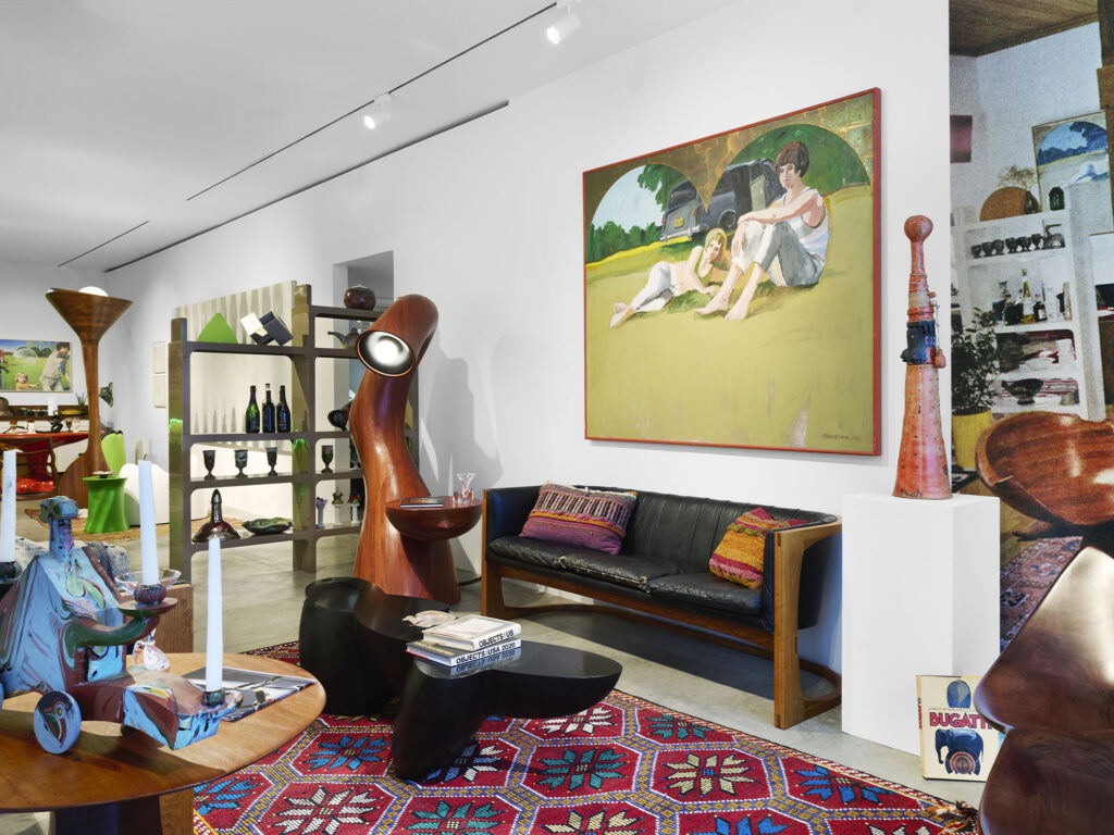 Installation view, Wendell Castle: Living. The exhibition draws on the Castle-Jurs family's Scottsville home. Courtesy Friedman Benda.