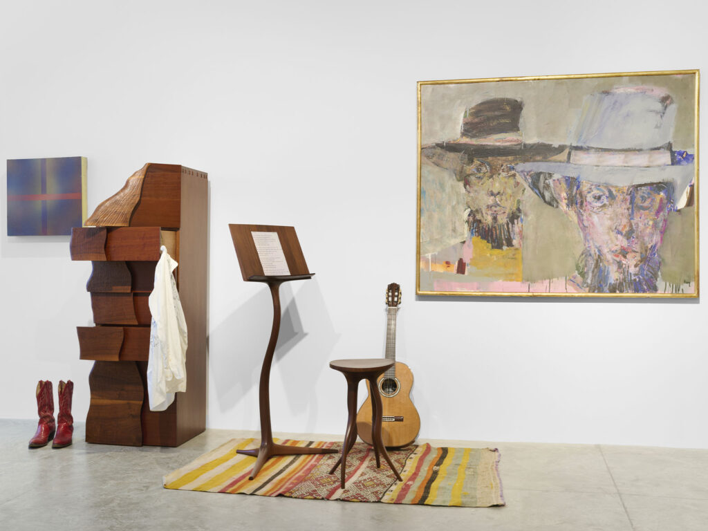 Domestic display in Wendell Castle: Living, showing design, ceramics and art sharing the same visual field. Courtesy Friedman Benda.