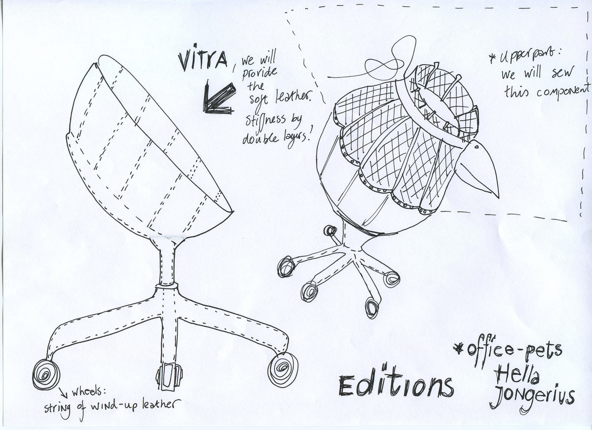 Hella Jongerius Office Pets sketch Vitra 2007