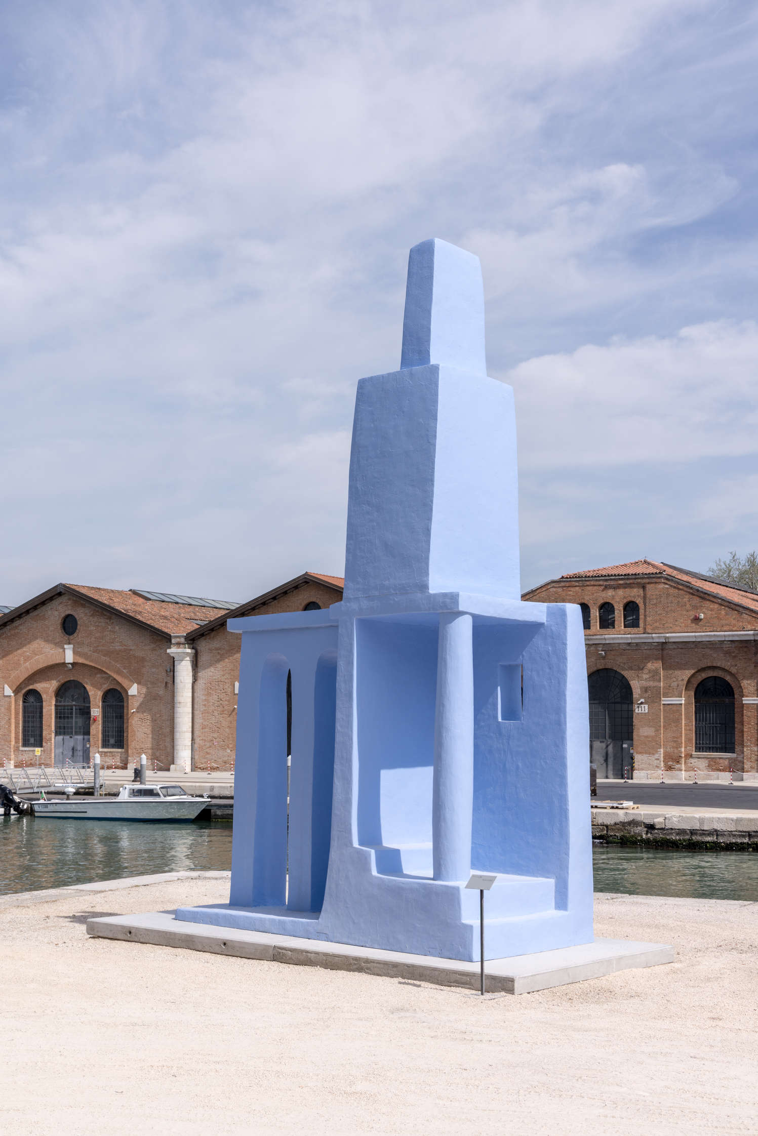 Outdoor sculptural installation at Venice Biennale 2026