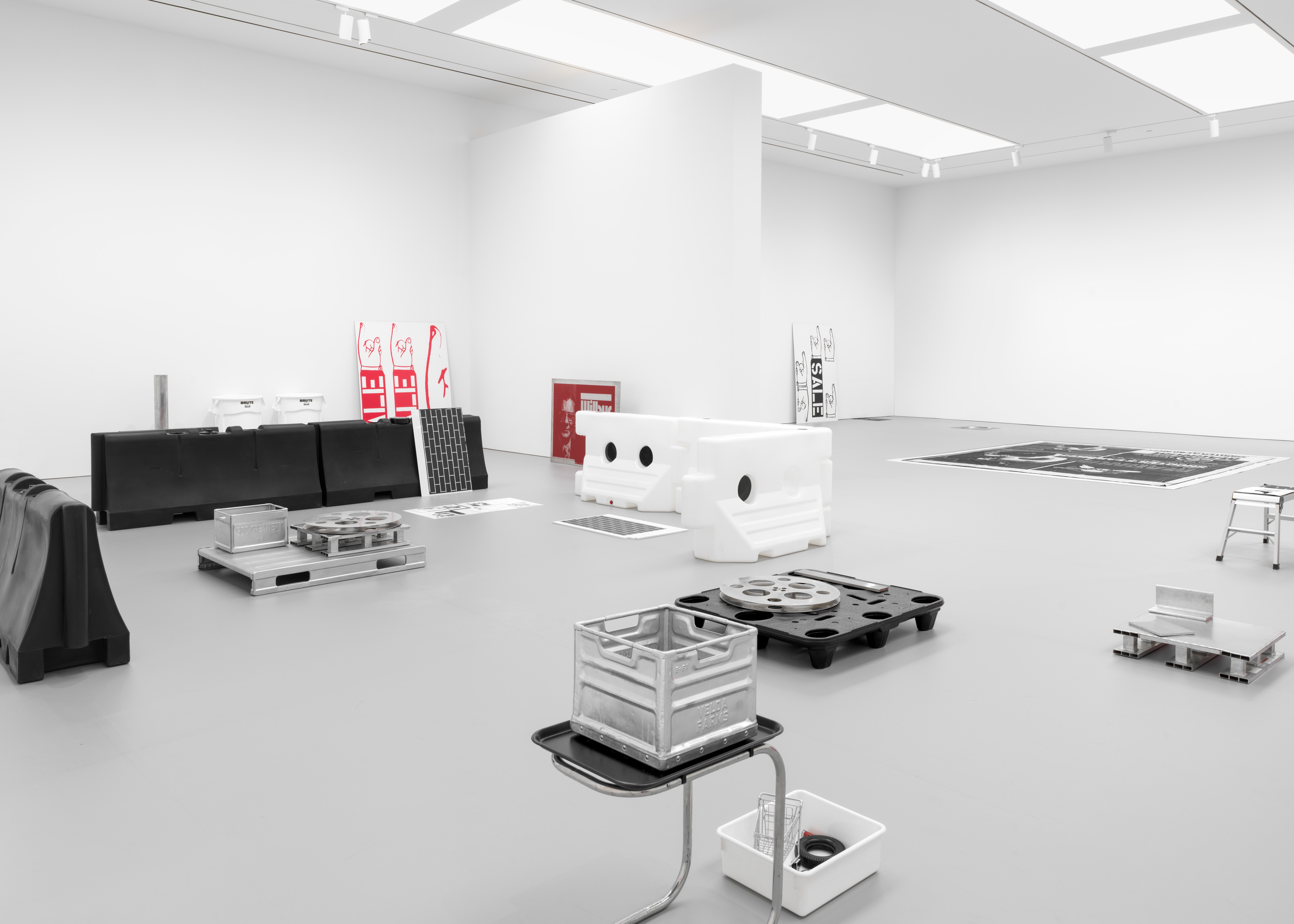ARCHIVE / COMPARISON, not London 2026: Cady Noland installation, Gagosian New York, 2025. Artwork © Cady Noland; courtesy Gagosian.