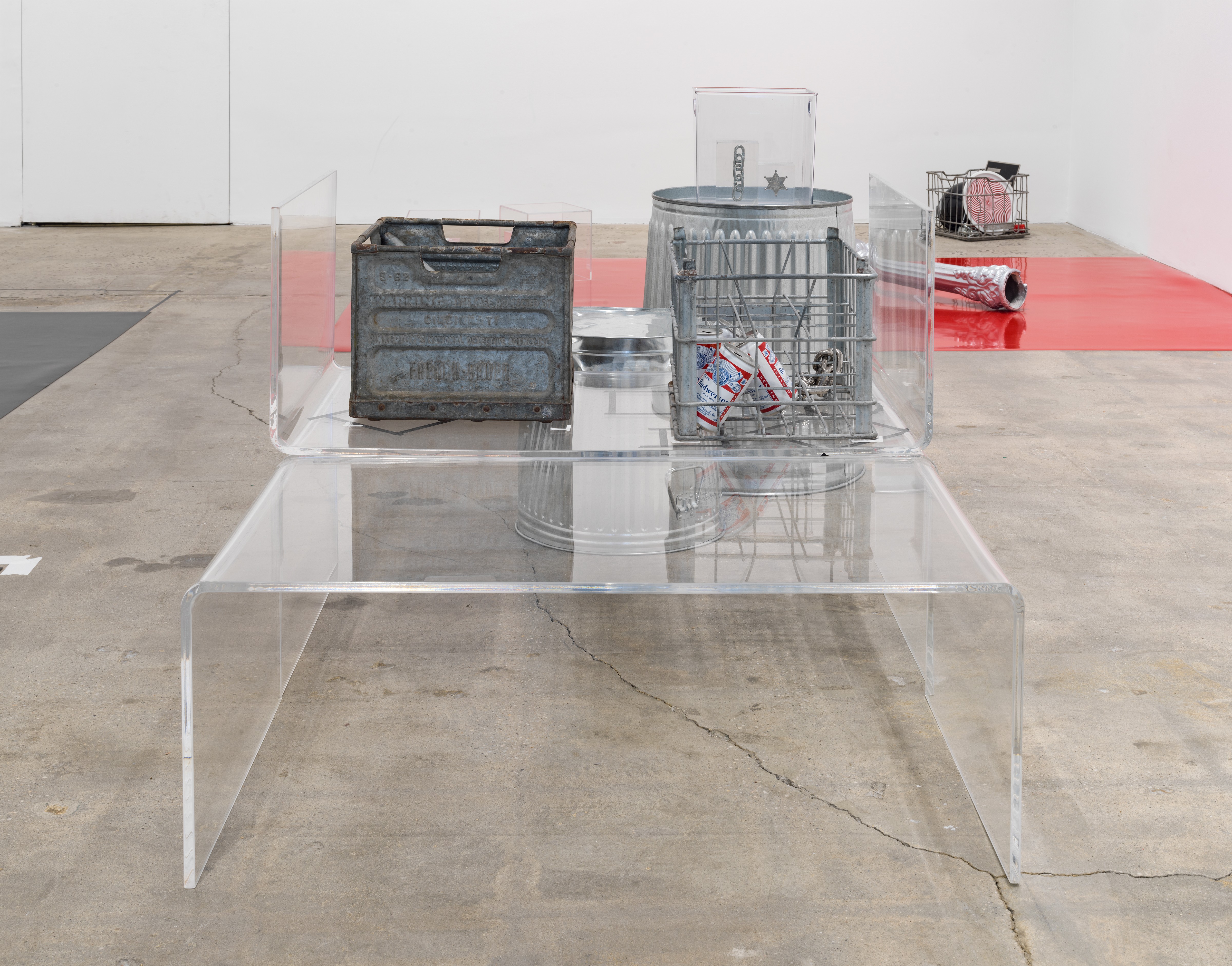 ARCHIVE / COMPARISON, not London 2026: Cady Noland installation at Gagosian New York, 2023. Artwork © Cady Noland; courtesy Gagosian.