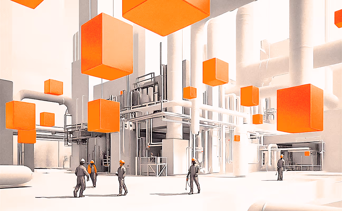 Illustration of an industrial site